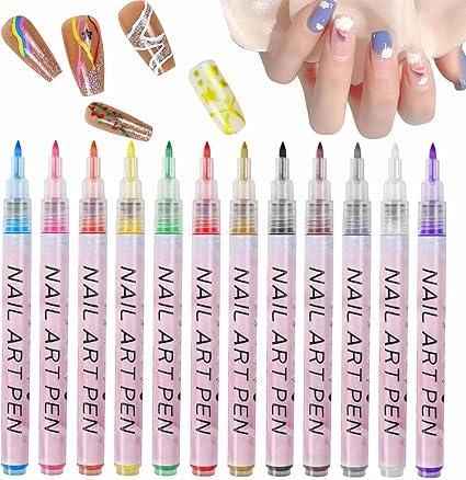 Nail Art Pens Set of 12 Colors