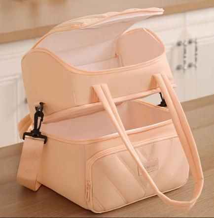 Fashion Double Layer Insulated Lunch Bag